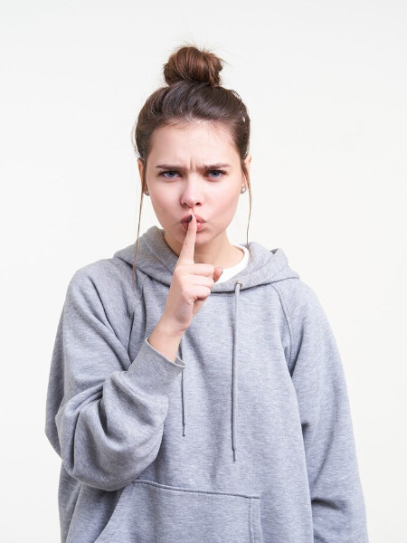  Girl wearing a mint color sweater image